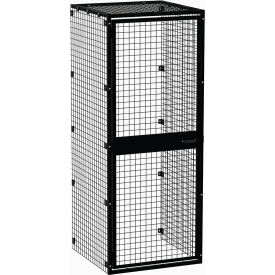 Husky Rack & Wire SLS0303SC Husky® 1-Tier 1 Door Storage Locker, Starter w/ Ceiling, 36"W x 36"D x 90"H, Black, Unassembled image.