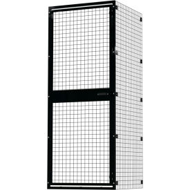 Husky Rack & Wire SLS0304A Husky® 1-Tier 1 Door Storage Locker, Add On, 36"W x 48"D x 90"H, Black, Unassembled image.