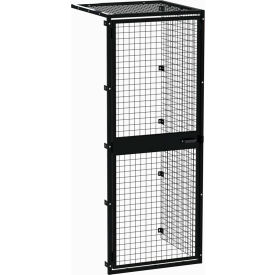 Husky Rack & Wire SLS0304AC Husky® 1-Tier 1 Door Storage Locker, Adder w/ Ceiling, 36"W x 48"D x 90"H, Black, Unassembled image.