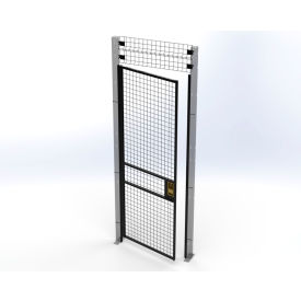 Husky Rack & Wire V220308-091 Husky Rack & Wire™ Welded Wire Security Partition Swing Door, HLSO, 3W x 8H, Black image.
