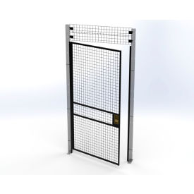 Husky Rack & Wire V220408-091 Husky Rack & Wire™ Welded Wire Security Partition Swing Door, HLSO, 4W x 8H, Black image.