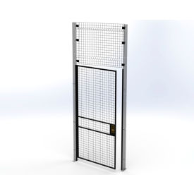 Husky Rack & Wire V220410-091 Husky Rack & Wire™ Welded Wire Security Partition Swing Door, HLSO, 4W x 10H, Black image.