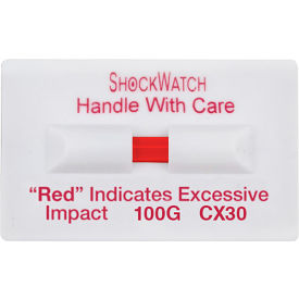 SpotSee ShockWatch Single Tube Impact Indicators, 100G Range, White, 100/Box SpotSee ShockWatch Clip Single Tube Impact Indicators, 100G Range, 100/Box