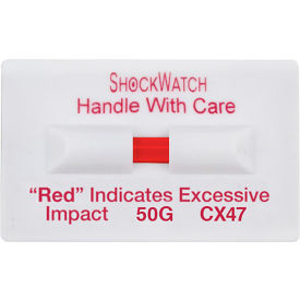 SpotSee ShockWatch Clip Double Tube Impact Indicators, 50G Range, White/Red, 100/Box SpotSee ShockWatch Clip Single Tube Impact Indicators, 50G Range, 100/Box