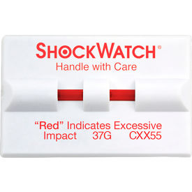 SpotSee ShockWatch Clip Double Tube Impact Indicators, 37G Range, White/Red, 100/Box SpotSee ShockWatch Clip Double Tube Impact Indicators, 37G Range, 100/Box