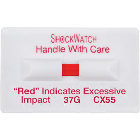 SpotSee ShockWatch Clip Double Tube Impact Indicators, 37G Range, White/Red, 100/Box SpotSee ShockWatch Clip Single Tube Impact Indicators, 37G Range, 100/Box