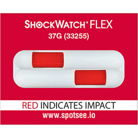 SpotSee ShockWatch Flex Single Tube Impact Indicators, 37G Range, 100/Box SpotSee ShockWatch Flex Single Tube Impact Indicators, 37G Range, 100/Box