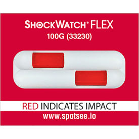 SpotSee ShockWatch Flex Single Tube Impact Indicators, 100G Range, 100/Box SpotSee ShockWatch Flex Double Tube Impact Indicators, 100G Range, 100/Box