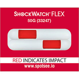 SpotSee ShockWatch Flex Single Tube Impact Indicators, 50G Range, 100/Box SpotSee ShockWatch Flex Double Tube Impact Indicators, 50G Range, 100/Box