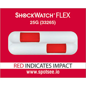 SpotSee ShockWatch Flex Single Tube Impact Indicators, 25G Range, 100/Box SpotSee ShockWatch Flex Double Tube Impact Indicators, 25G Range, 100/Box