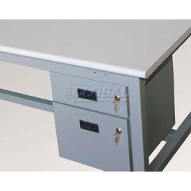 Workstation Industries, Inc. 1BF-G WSI Single Steel Cabinet, 15"W x 19"D x 18"H, Gray image.