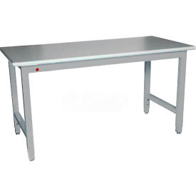 Workstation Industries, Inc. PB3672-WG WSI Lab Workbench, 72 x 36", Adjustable Height, Laminate Safety Edge image.