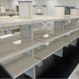 Workstation Industries, Inc. PBSS1260E-WG WSI PB Series Steel Shelf, 60"W x 12"D, White image.