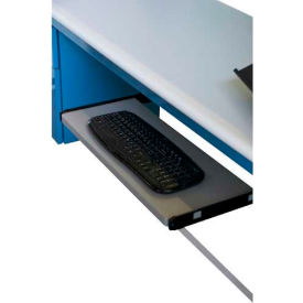 Workstation Industries, Inc. SKB WSI Slide Out Keyboard Shelf, 24"W x 12"D, Gray image.