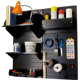 Wall Control 30-CC-200 BB Wall Control Pegboard Hobby Craft Organizer Storage Kit, Black, 32" X 32" X 9" image.