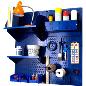 Wall Control 30-CC-200 BUBU Wall Control Pegboard Hobby Craft Organizer Storage Kit, Blue, 32" X 32" X 9" image.