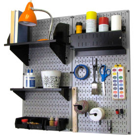 Wall Control 30-CC-200 GB Wall Control Pegboard Hobby Craft Organizer Storage Kit, Gray/Black, 32" X 32" X 9" image.