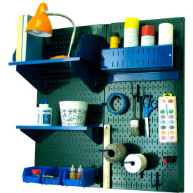Wall Control 30-CC-200 GNBU Wall Control Pegboard Hobby Craft Organizer Storage Kit, Green/Blue, 32" X 32" X 9" image.