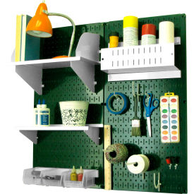 Wall Control 30-CC-200 GNW Wall Control Pegboard Hobby Craft Organizer Storage Kit, Green/White, 32" X 32" X 9" image.