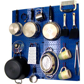 Wall Control 30-KTH-200 BUR Wall Control Kitchen Pegboard Pack Storage & Organization Kit, Blue/Red, 32" X 32" X 6" image.
