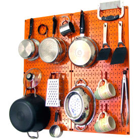 Wall Control 30-KTH-200 ORR Wall Control Kitchen Pegboard Pack Storage & Organization Kit, Orange/Red, 32" X 32" X 6" image.