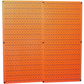 Wall Control 30-P-3232 OR Wall Control Pegboard Pack- 2 Panels, Orange Metal, 32" X 32" X 3/4" image.