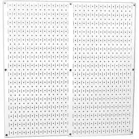 Wall Control 30-P-3232 W Wall Control Pegboard Pack- 2 Panels, White Metal, 32" X 32" X 3/4" image.