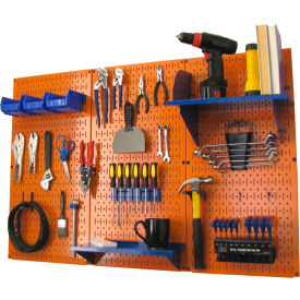 Wall Control 30-WRK-400 ORBU Wall Control Pegboard Standard Tool Storage Kit, Orange/Blue, 48" X 32" X 9" image.