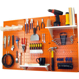 Wall Control Pegboard Standard Tool Storage Kit, Orange/White, 48