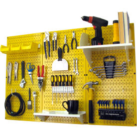 Wall Control Pegboard Standard Tool Storage Kit, Yellow/White, 48