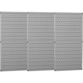Wall Control 35-P-3248GY Wall Control Industrial Metal Pegboard, Gray, 48" X 32" X 3/4" image.