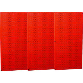 Wall Control 35-P-3248RD Wall Control Industrial Metal Pegboard, Red, 48" X 32" X 3/4" image.
