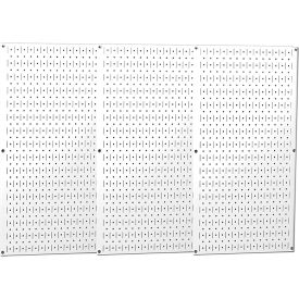 Wall Control 35-P-3248WH Wall Control Industrial Metal Pegboard, White, 48" X 32" X 3/4" image.
