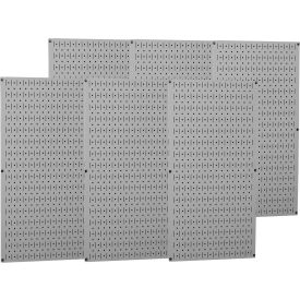 Wall Control 35-P-3296GY Wall Control Industrial Metal Pegboard, Gray, 96" X 32" X 3/4" image.