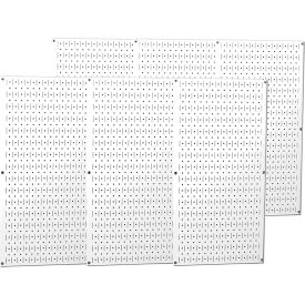 Wall Control 35-P-3296WH Wall Control Industrial Metal Pegboard, White, 96" X 32" X 3/4" image.