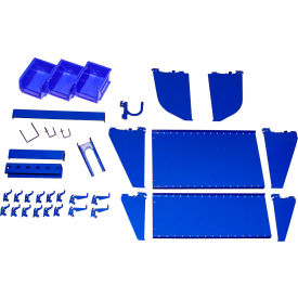 Wall Control KT-400-WRK BU Wall Control Slotted Tool Board Workstation Accessory Kit For Pegboard & Slotted Tool Board, Blue image.