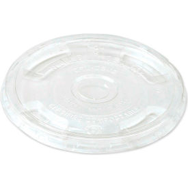 WORLD CENTRIC CPLCS12 World Centric Clear Cold Cup Lids, Fits 9-24 oz Cups, 1,000/Carton image.