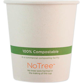 World Centric CUSU10 World Centric NoTree Paper Hot Cups, 10 oz, Natural, 1,000/Carton image.