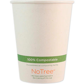 World Centric CUSU12 World Centric NoTree Paper Hot Cups, 12 oz, Natural, 1,000/Carton image.