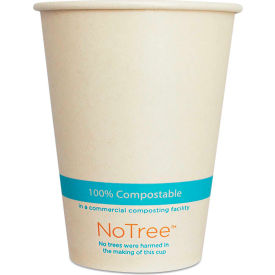 World Centric CUSU12C World Centric NoTree Paper Cold Cups, 12 oz, Natural, 1,000/Carton image.