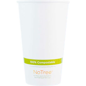 World Centric CUSU16 World Centric NoTree Paper Hot Cups, 16 oz, Natural, 1,000/Carton image.