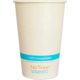 World Centric CUSU16C World Centric NoTree Paper Cold Cups, 16 oz, Natural, 1,000/Carton image.
