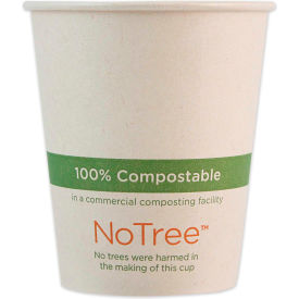 World Centric CUSU6 World Centric NoTree Paper Hot Cups, 6 oz, Natural, 1,000/Carton image.
