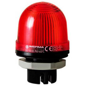 Werma 80010000 Permanent Beacon EM 12 - 240V AC/DC, IP65, 58 g, Red