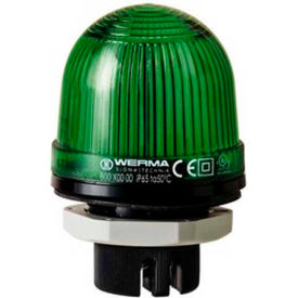 Werma 80020000 Permanent Beacon EM 12 - 240V AC/DC, IP65, 58 g, Green