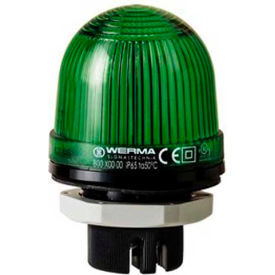 Werma - USA 80120075 Werma 80120075 LED Perm. Beacon EM 24V AC/DC, IP65, 45 Ma, 60 g, Green image.
