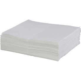 Global Industrial B2305921 Global Industrial™ Hydrocarbon Based Oil Sorbent Pad, Heavy Weight, 16" x 20", White,100/Pack image.
