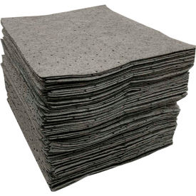 Global Industrial 670630 Global Industrial™ Universal Sorbent Pads, Lightweight, 15"L x 18"W, Gray, 200/Pack image.