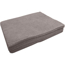 Global Industrial 670633 Global Industrial™ Universal Sorbent Pads, Heavyweight, 30"W x 40"L, Gray, 50/Pack image.
