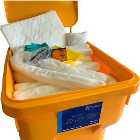 Spilfyter® Oil Only Dash Spill Kit 90 Gallon Capacity Wheeled Bin 